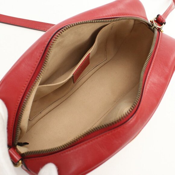 GUCCI Red GG Marmont Shoulder Bag - Picture 3 of 8